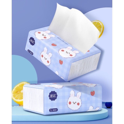 Thùng 40 gói giấy ăn rúi hình thỏ siêu dai, mềm mịn, an toàn cả cho bé  - Chính hãng MINIIN 