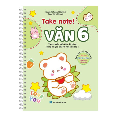Sách - Take Note - Văn 6 - Có Lò Xo + Từ Điển Tiếng Việt Dành Cho Học Sinh - Khổ To - Minh Thắng