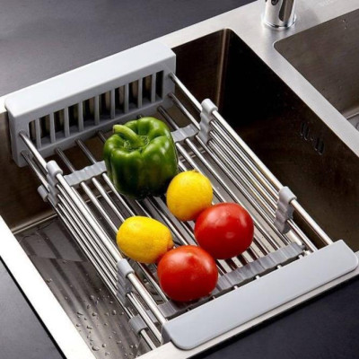 Kệ giá rổ gác bồn rửa chén bát đĩa inox 304 siêu tiện lợi (loại dày)