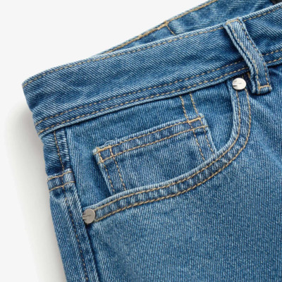Quần jean nam RT form Straight Cropped màu Xanh nhãn vải ( form suông ống đứng) - RT 10S25DPA012 | ROUTINE CÀ MAU