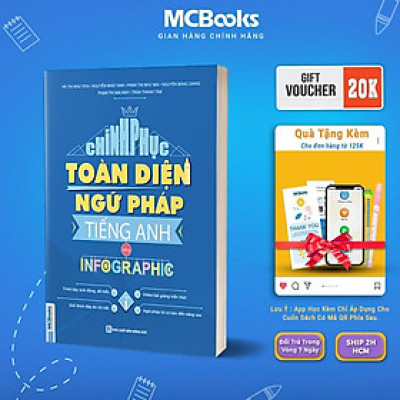 Sách - Chinh Phục Toàn Diện Ngữ Pháp Tiếng Anh Bằng Infographic - Tập 1 - MCBooks