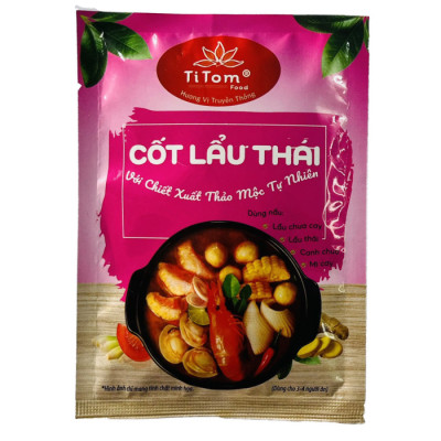 Gia vị nấu lẩu thái nêm sẵn Titom gói 100g dùng nấu nước cốt lẩu thái mì chua cay