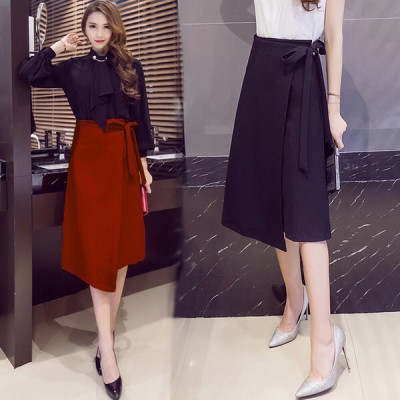 Chân váy xòe dài qua gối đắp tà sang trọng - nhiều size và màu, form dáng chuẩn thích hợp mặc đi làm, dự tiệc