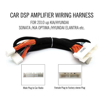 Dây cắm Amply/DSP tương thích đầu nguyên bản Hyundai và KIA, HÀNG CHUẨN Plug and Play.