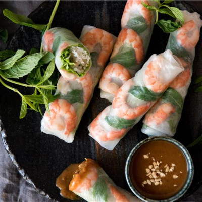 [Combo chung đôi] Bánh tráng gỏi cuốn Shammi tròn size 22cm túi 400g + Bún tươi Shammi túi 400g