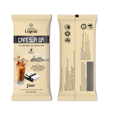 Trung Nguyên Legend - Cà phê hoà tan rang xay 3in1 Cafe sữa đá - Hộp 9 gói x 25gr