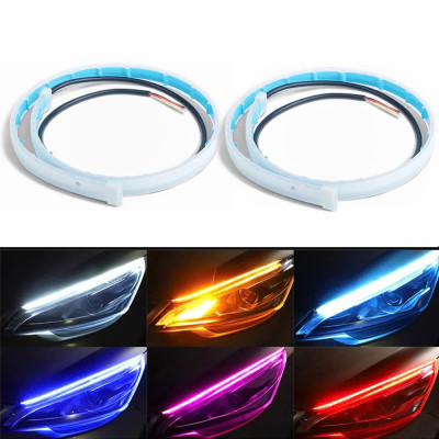 Đèn Mí Audi Xi Nhan Chạy Đuổi Cho Xe Máy & Ô Tô - Combo 2 Dây Led DC 12V Dài 60cm, Hiệu Ứng Demi
