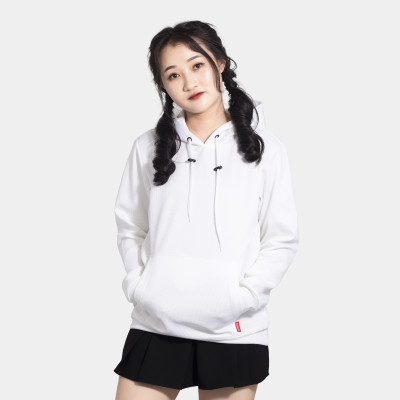 Áo khoác hoodie Overco kiểu dáng basic màu trắng