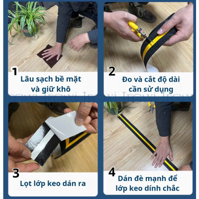 Băng Keo Nhám Phản Quang Chống Trượt Cầu Thang Bật Thèm 5cmx5Mét TránhTé Ngã Cho Người Lớn Và Trẻ Em