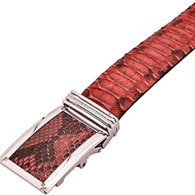 Thắt Lưng Nam Da Trăn Đầu Kim Huy Hoàng HT4309 - Nâu Hồng