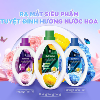 Nước Giặt Xả Công Nghệ Sinh Học Bell Home Hương Sang Trọng 3,2kg