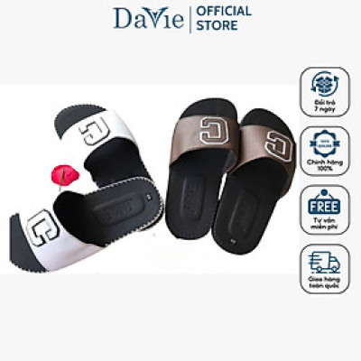 Dép Nam Quai Ngang Thương Hiệu Davie Dvsd04 Đường May Chắc Chắn, Đế Chống Trơn Trượt