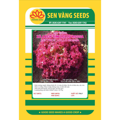 Hạt giống xà lách xoăn tím cao sản - Lollo Rossa VTS102