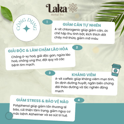 Trà Cà Phê Cascara LAKA Hộp 100 Gr, 100% quả cà phê chín mọng