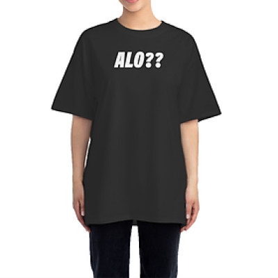 Áo Thun Nữ 100% Cotton In Chữ ALO Form Rộng Oversize Tay Lỡ