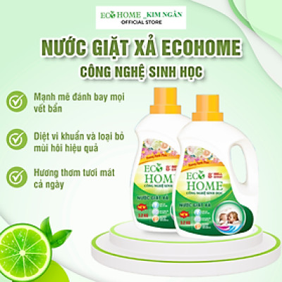 Nước Giặt Xả ECOHOME - Giặt Xả Kim Ngân Store Với Hương Hạnh Phúc Giúp Làm Sạch Quần Áo, Lưu Hương Thơm Lâu
