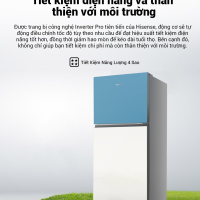 Tủ lạnh Hisense Inverter Pro 424L RT549N4EBU tiết kiệm năng lượng, bảo hành 3 năm - HÀNG CHÍNH HÃNG