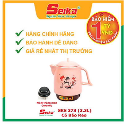 Siêu sắc thuốc bằng điện tự động Seika 3.3L - SKS373 (Gốm sứ Bát Tràng) hàng chính hãng