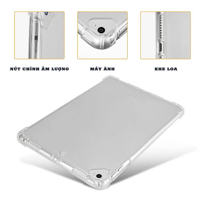 Ốp lưng dành cho iPad Mini 1,2,3 dẻo trong chống sốc cao cấp - Hàng chính hãng