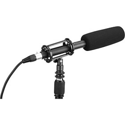 Micro Shotgun Cho Máy Ảnh, Máy Quay Boya BY-BM6060 , Chuyên Dụng Phỏng Vấn, Quay Phim, Ghi Hình Ngoài Trời, có bông lọc gió, micro định hướng, sử dụng pin tiểu AA - hàng chính hãng