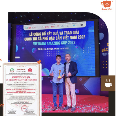 Cà phê Robusta Honey nguyên chất rang mộc cafe pha phin - pha máy vị đắng đầm, hậu ngọt và hương thơm nồng từ Message Coffee