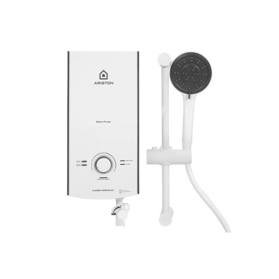 AURES PREMIUM 4.5P IVORY Máy nước nóng trực tiếp Ariston 4500W AURES PREMIUM 4.5P IVORY Bơm Trợ Lực, Kèm Vòi Sen [Hàng Chính Hãng] 