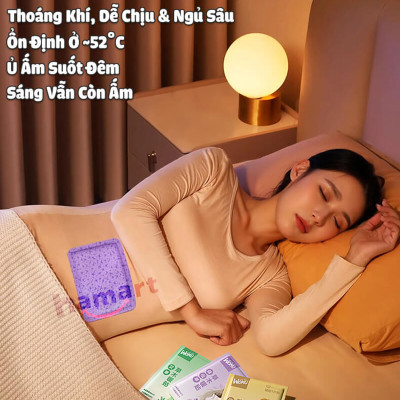 Miếng Dán Đau Bụng Kinh Hamart Dán Chườm Ấm Bụng Giữ Nhiệt Cơ Thể 3 Vị Thảo Dược Thiên Nhiên