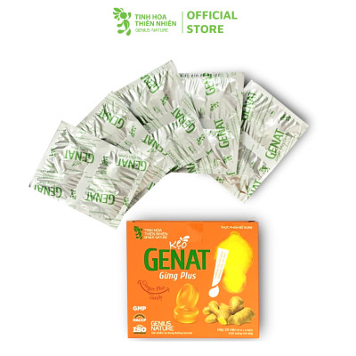 Kẹo Genat Gừng Plus - Isomalt sugar (Hộp 20 viên) - Giao 2H HCM