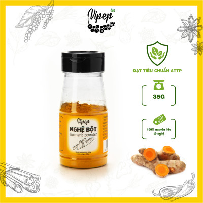 Nghệ Bột Tự Nhiên Vipep Hũ Nhựa 35g - Gia vị Vipep