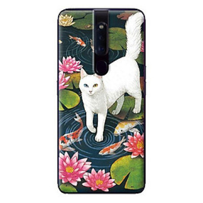 Ốp in cho Oppo F11 Pro Mèo Trắng - Hàng chính hãng