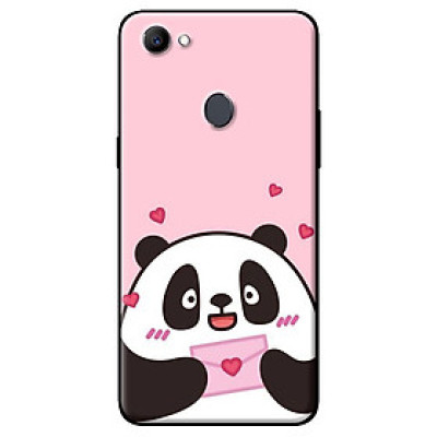 Ốp in cho Oppo F7 Panda Nền Hồng - Hàng chính hãng