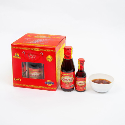 Combo 3 chai Nước mắm sạch cá cơm nguyên chất Long Nhi 45 độ đạm 60ml/chai
