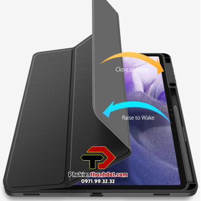 Bao da chống sốc Galaxy Tab S7, Tab S8 có ngăn đựng bút hiệu Dux Ducis Toby - Hàng nhập khẩu 