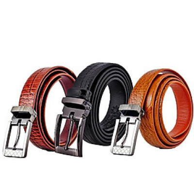 Thắt lưng nữ da thật vân cá sấu Huy Hoàng nhiều màu HC5120-21-22