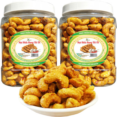 2KG HẠT ĐIỂU RANG TỎI ỚT CAO CẤP THƯƠNG HIIỆU SK FOOD
