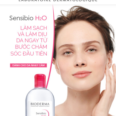 Nước Tẩy Trang Dành Cho Da Nhạy Cảm BIODERMA Sensibio H2O 100ml - Tặng 1 Móc Khóa Nhựa 2 Mặt
