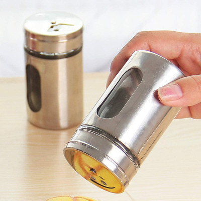 Hũ thủy tinh bọc thép không gỉ đựng gia vị Echo 80ml - Hàng nhập khẩu Nhật Bản