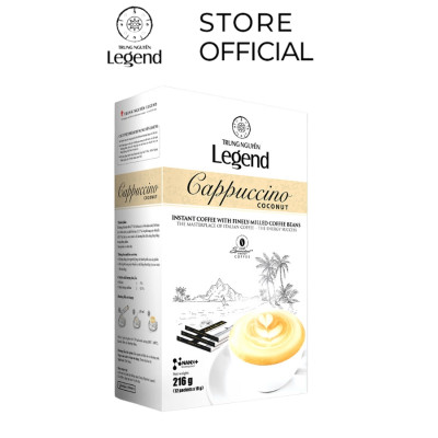 Combo 2 Hộp Cà Phê Trung Nguyên Legend Cappuccino Coconut – Hộp 12 Gói – Cà Phê Dừa Thơm Béo, Đậm Hương Vị Nhiệt Đới