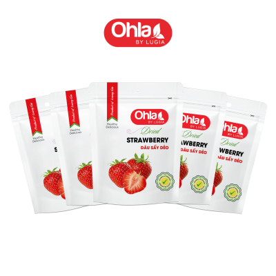 Combo siêu hời 3: Nón lá 5 túi Dâu sấy dẻo 100g Ohla