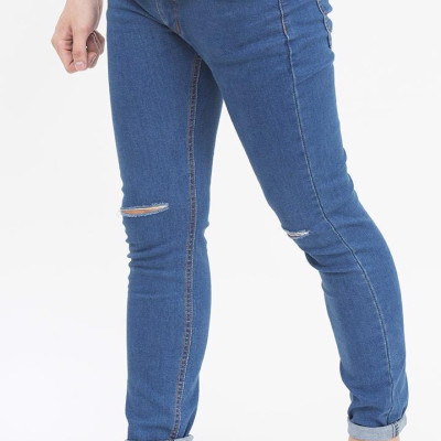 Quần jeans Nam rách gối QJ107 Rách gỗi anh