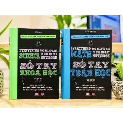 Sách Sổ Tay Toán Học Và Sổ Tay Khoa Học ( Bộ 2 cuốn, lớp 4 - lớp 9 )