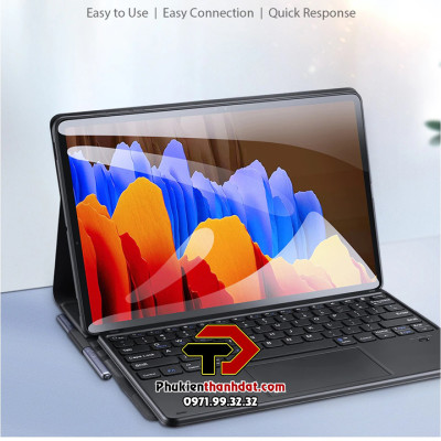 Bao da dành cho SamSung Galaxy Tab S7 FE, S8+ Plus, S7+ Plus kèm bàn phím bluetooth Dux Ducis có bàn di chuột TrackPad - Hàng nhập khẩu
