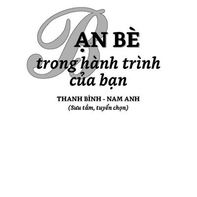 Bạn Bè Trong Hành Trình Của Bạn