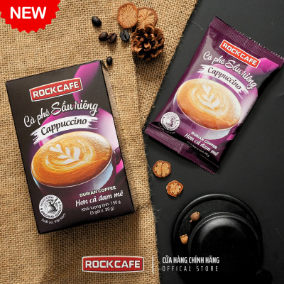 [CB] 4 HỘP CAPPUCCINO: MUỐI + TRỨNG + DỪA + SẦU RIÊNG (5 gói x 30 gram)