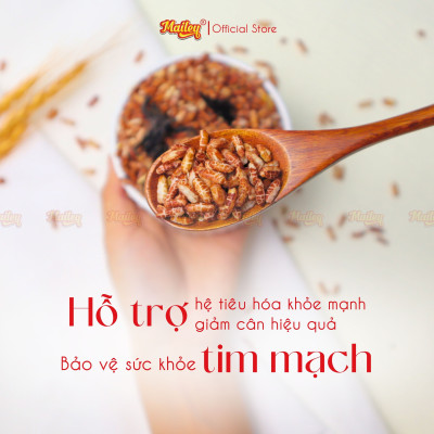 Gạo lứt giảm cân ăn liền Mailey hũ 300g - gạo lứt sấy rong biển/cháy tỏi ăn kiêng healthy eat clean