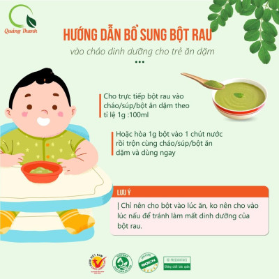 Bột Chùm Ngây Sấy Lạnh Nguyên Chất Hộp 30g  - Bột dinh dưỡng ăn dặm cho bé, tăng cường sức khỏe
