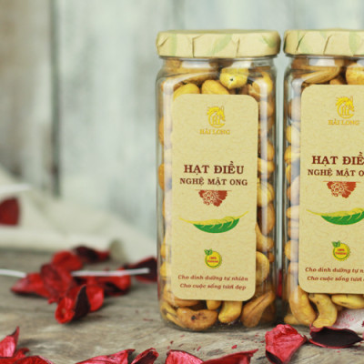 Combo Hạt Điều Nghệ Mật Ong Hải Long (250g) + Mãng Cầu Sấy Dẻo Hải Long (120g)